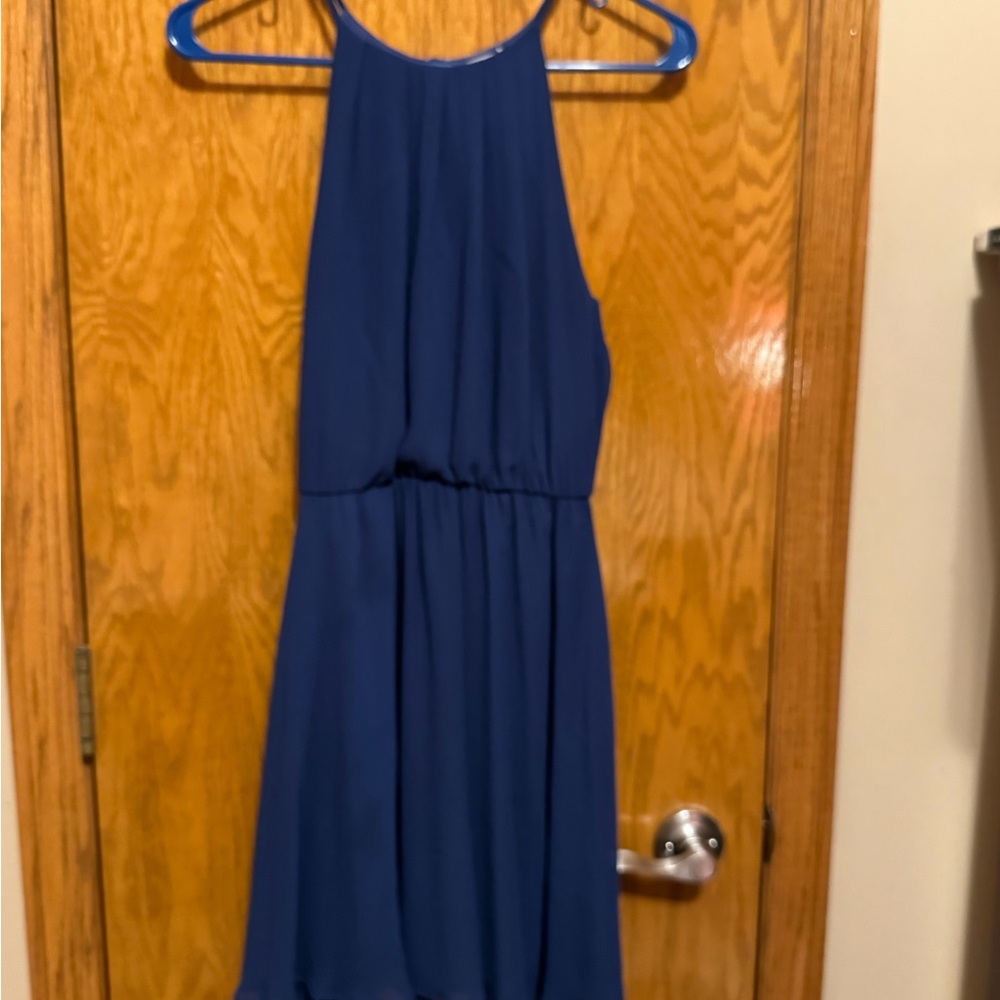 Lush Blue Mini Dress